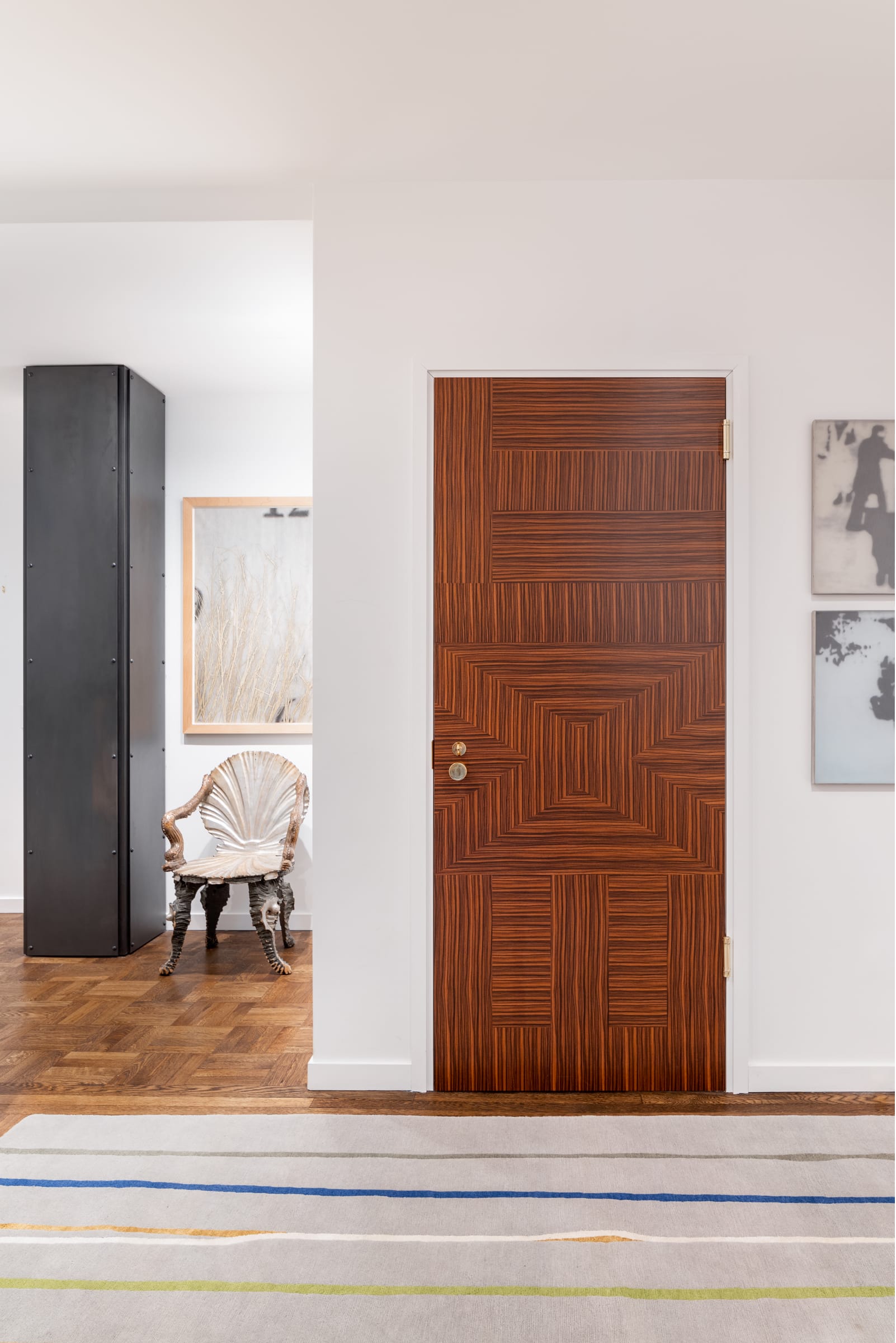 entry door with rosewood panel